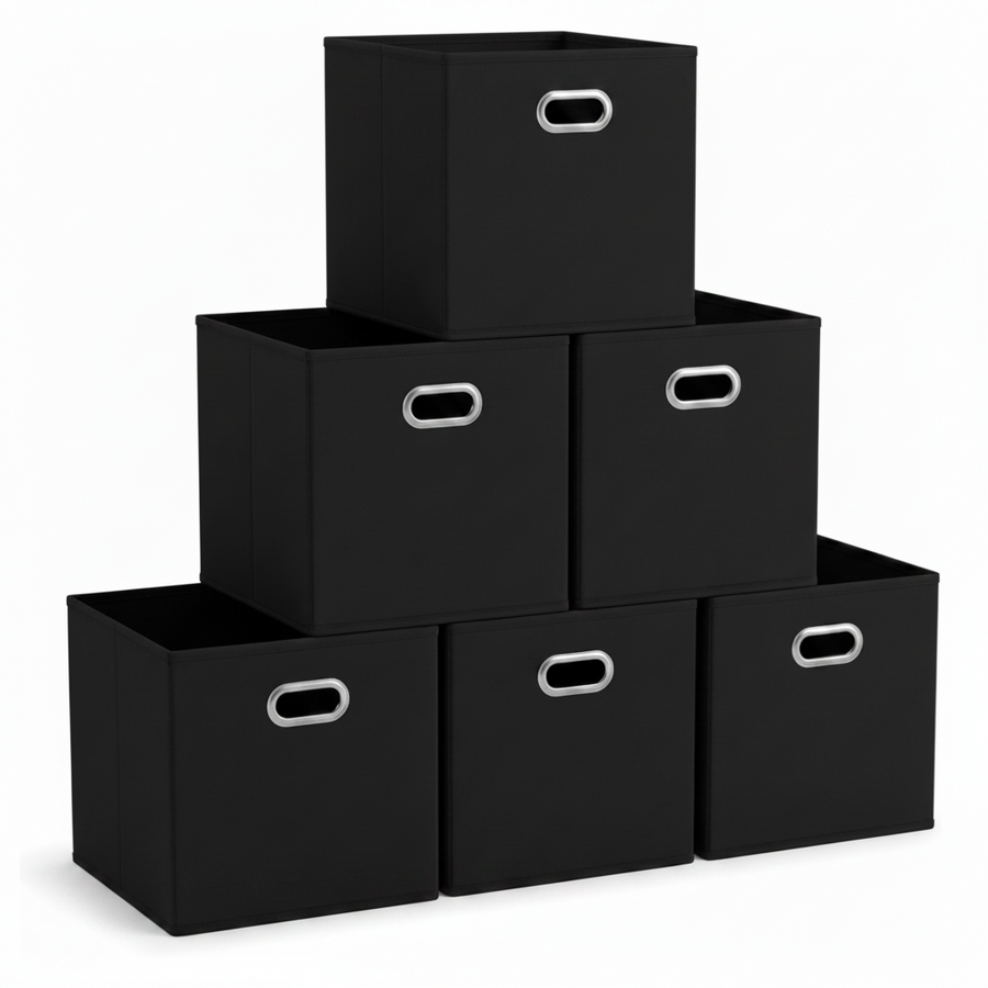 tables and storage boxes
