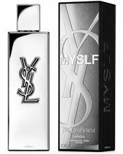 Yves Saint Laurent MYSLF L'Absolu Eau de Parfum 100ml 3.4 fl oz mirrored silver bottle - ginger and orange blossom fragrance for men