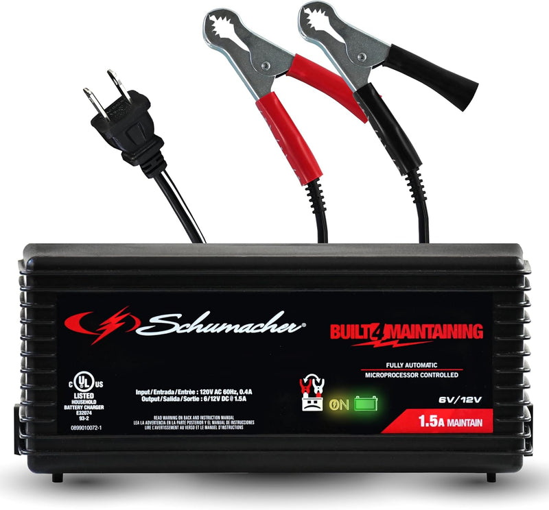 1.5A 6V/12V Automatic Battery Charger & Maintainer