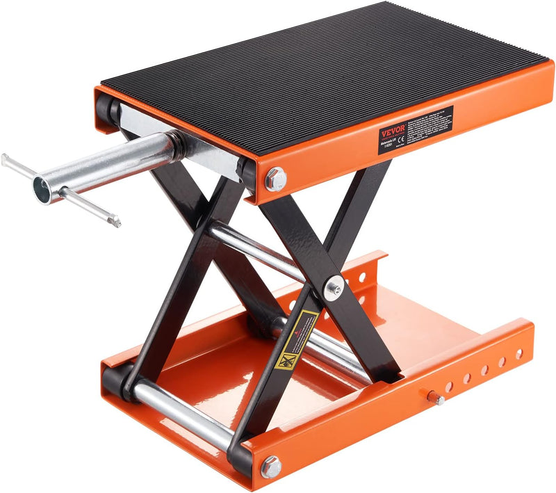 1100 lb Motorcycle Scissor Lift Jack with Safety Pin
