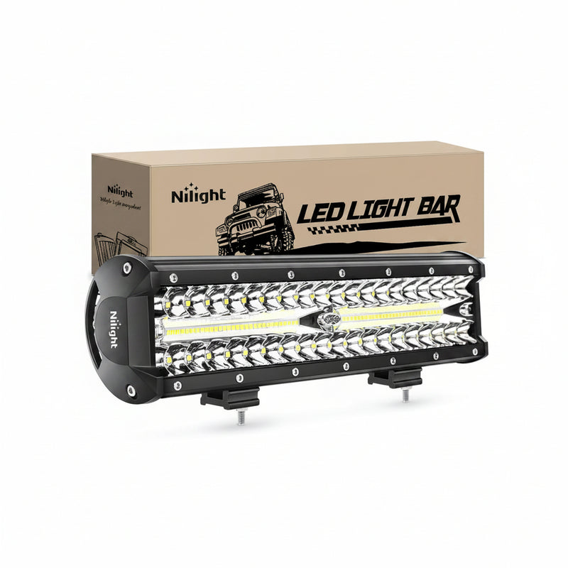 12-Inch 300W Triple-Row LED Light Bar – 30,000 Lumens