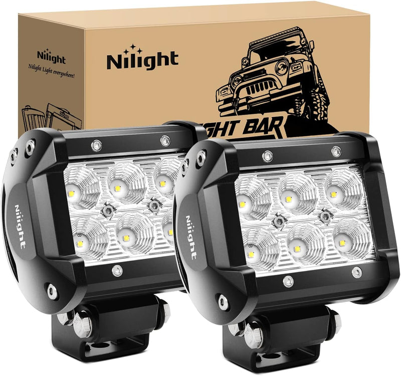 18W 1260LM Flood LED Off-Road Light Pods – 2 Pack