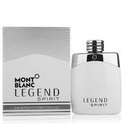 Montblanc Legend Spirit Eau de Toilette 100ml 3.4 oz white bottle with silver cap and silver box
