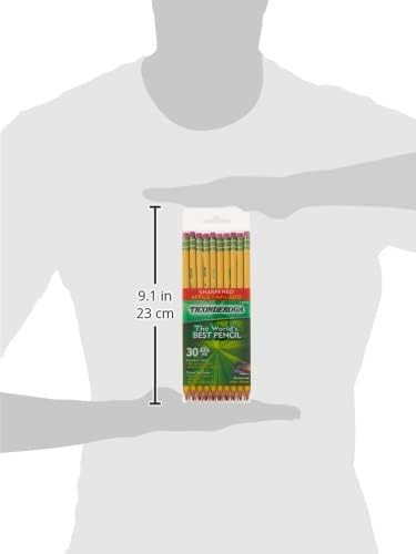 Ticonderoga #2 HB Wood-Cased Pencils, 30 Count