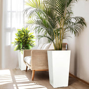 22.5" White Planter Set