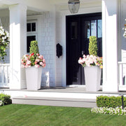 22.5" White Planter Set