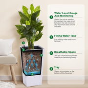 22.5" White Planter Set