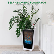 22.5" White Planter Set
