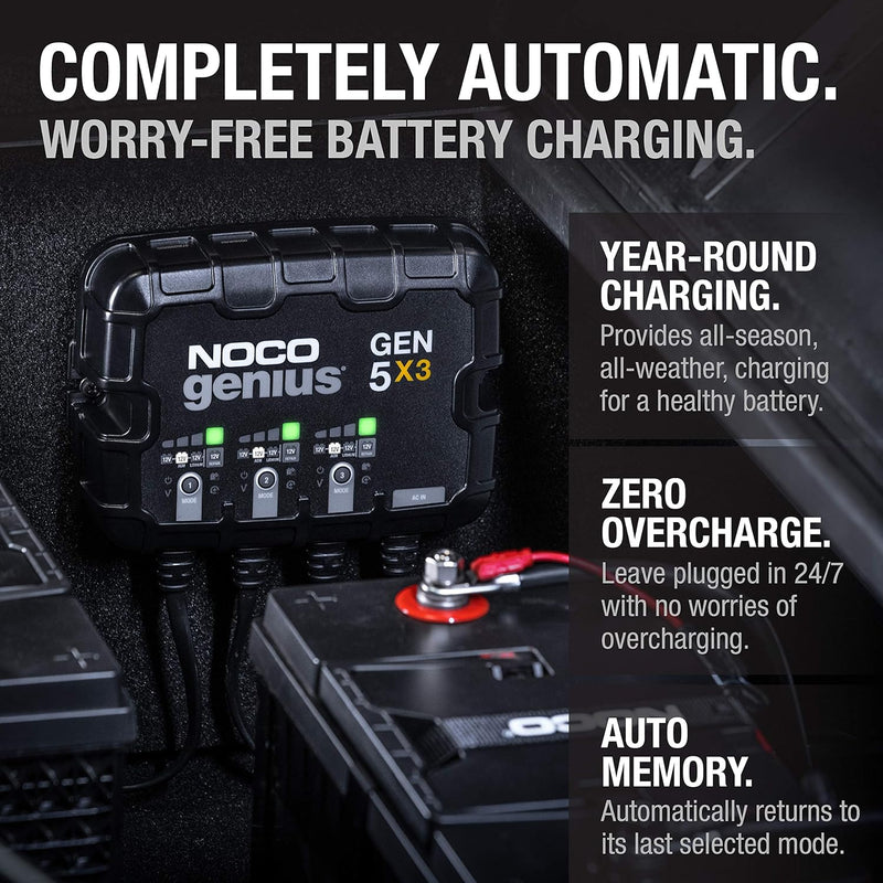 3-Bank 15A Onboard Marine Battery Charger