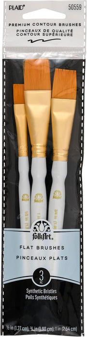 3-Piece Nylon Paint Brush Set