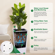 30" White Planter Set