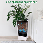 30" White Planter Set