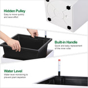30" White Planter Set