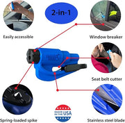 RESQME Original Emergency Car Escape Tool – Seatbelt Cutter & Window Breaker, 2-Pack
