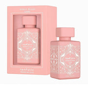 Lattafa Bade'e Al Oud Noble Blush Eau de Parfum 100ml 3.4 fl oz pink bottle - rose milk and vanilla perfume for women