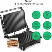 4-Slice Panini Press & Contact Grill