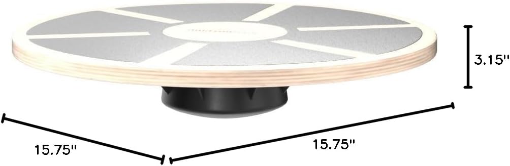 Wood Wobble Balance Trainer Board, Slip Resistant, for Exercise and Core Strength