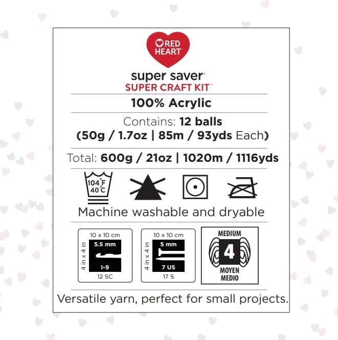 Assorted Yarn Craft Kit for Crochet, Knitting & Amigurumi