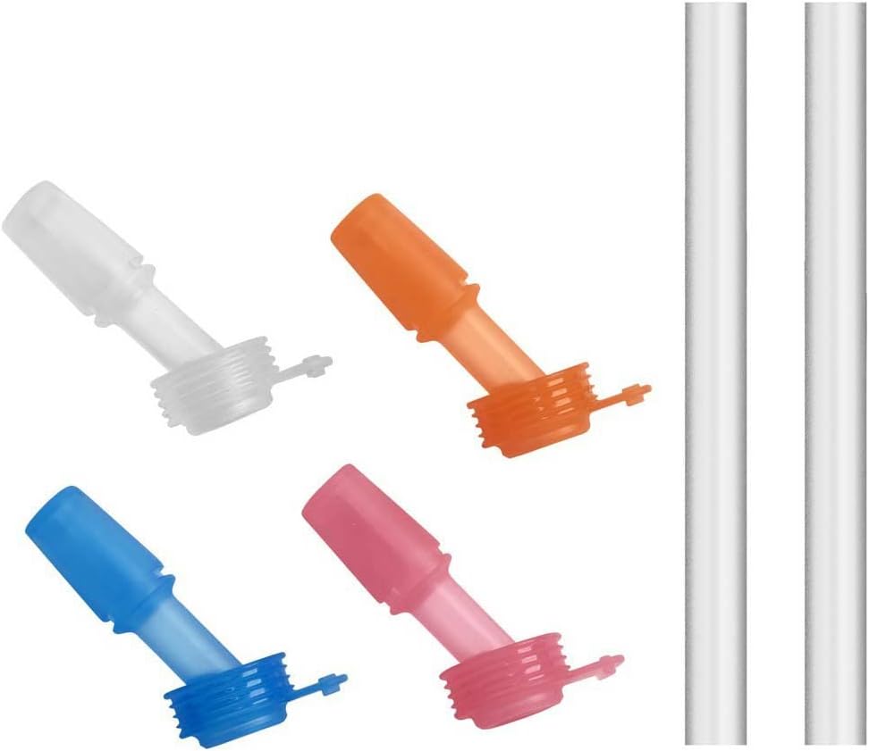 Kids Water Bottle Bite Valves & Straws Replacement Set