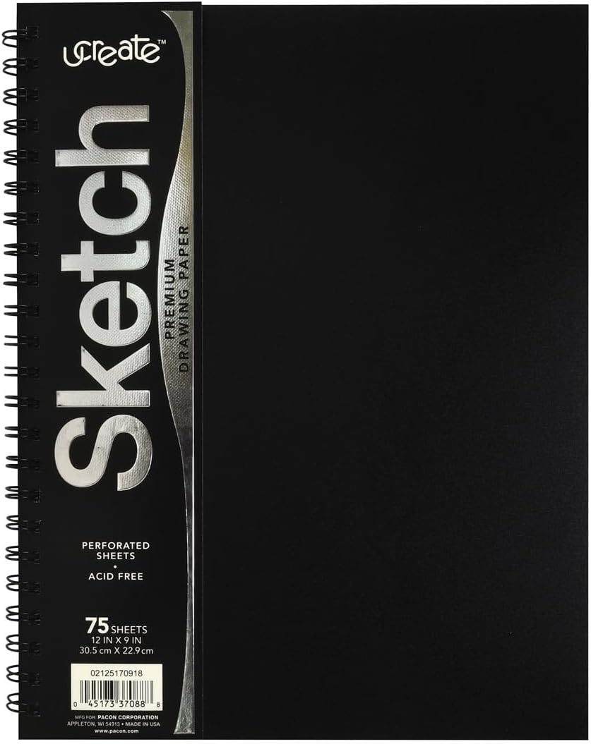Heavyweight Poly-Cover Sketch Book – 9 x 12, 75 Sheets