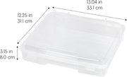 Clear Craft & Board Game Storage Cases with Handles – 6 Pack