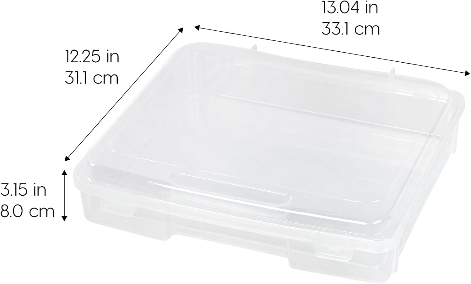 Clear Craft & Board Game Storage Cases with Handles – 6 Pack