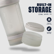 Protein Shaker Bottle with Storage & Pill Organizer