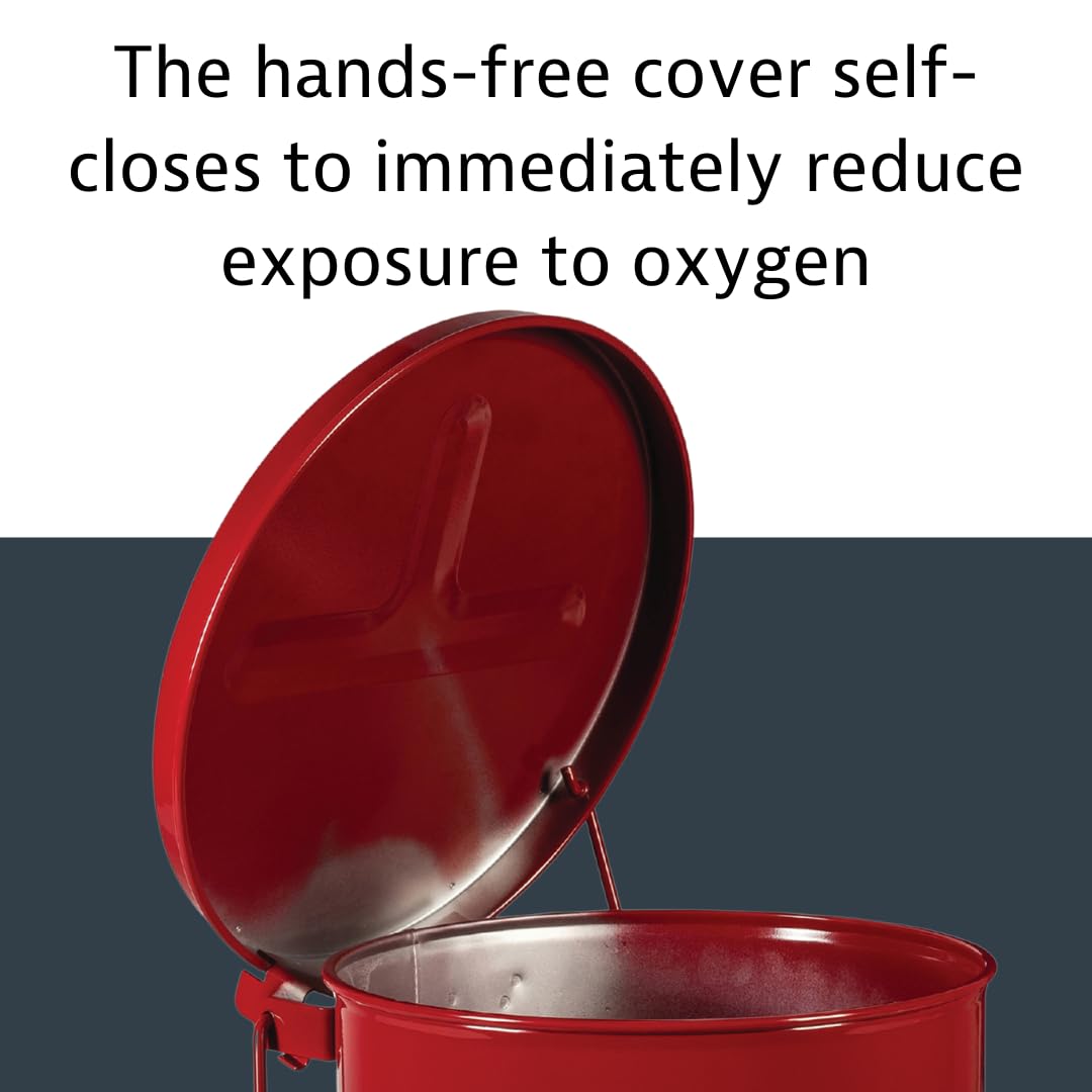 Oily Waste Can, 6 Gallon Galvanized Steel