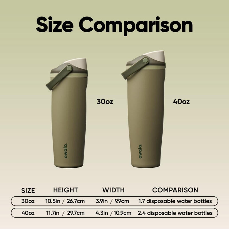 40 Oz Insulated Stainless Steel Water Bottle with Two-Way Spout