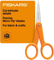 5-Inch Micro-Tip Fabric Scissors – Orange