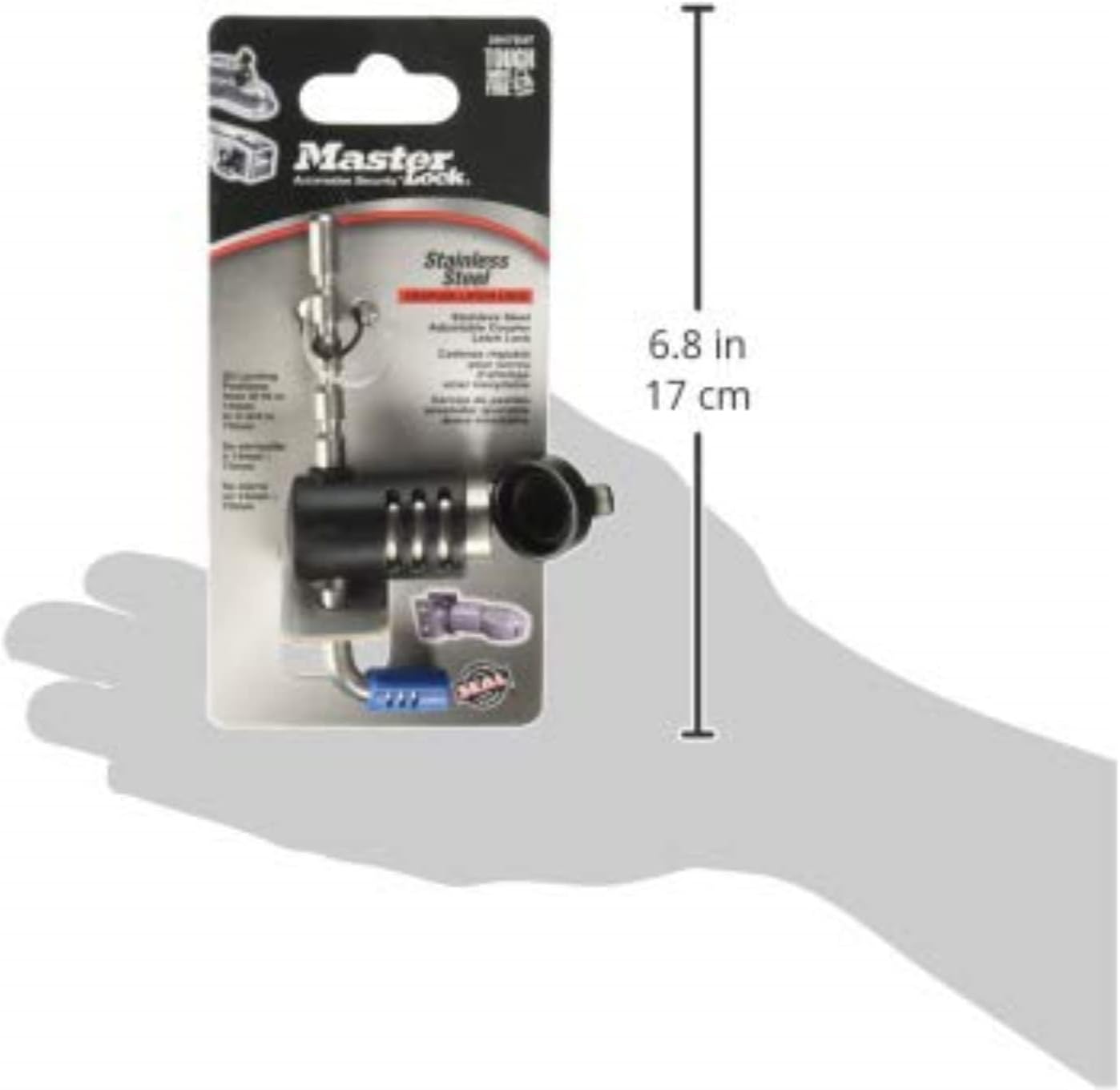 Master Lock 2847DAT Adjustable Stainless Steel Trailer Coupler Lock