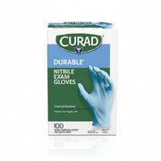 Curad Durable Nitrile Exam Gloves, 100 Count