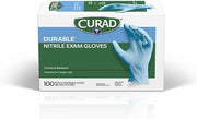 Curad Durable Nitrile Exam Gloves, 100 Count
