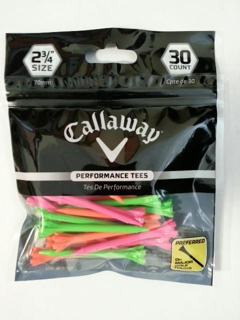 Performance Plastic Golf Tees – 2.75 Inch (30 Pack)