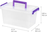 IRIS USA Clear Storage Bins with Lids – 5 Qt, 6-Pack