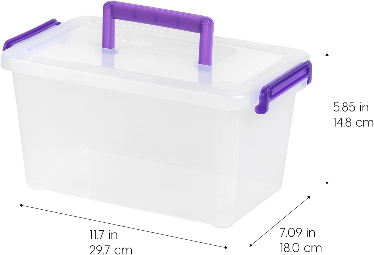 IRIS USA Clear Storage Bins with Lids – 5 Qt, 6-Pack