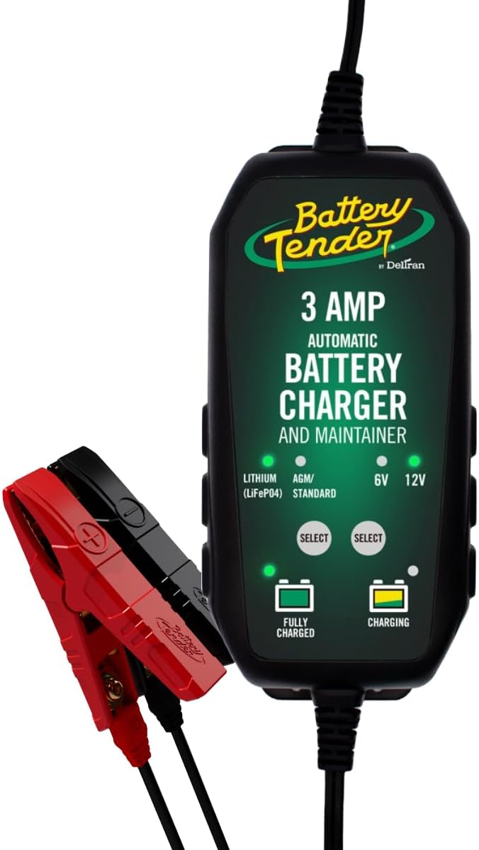 3-Amp 6V/12V Smart Battery Charger & Maintainer