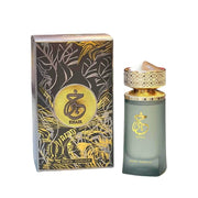 Paris Corner Khair Eau de Parfum 100ml 3.4 oz frosted green perfume bottle with gold cap and patterned box