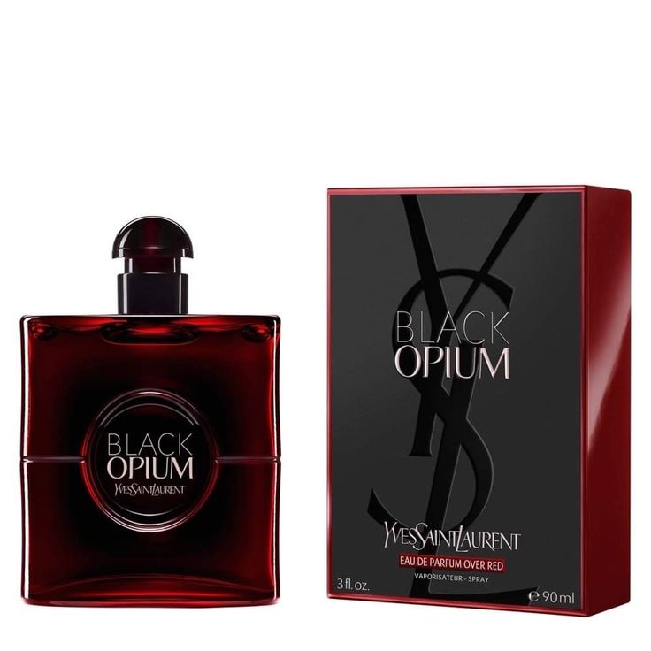 Yves Saint Laurent Black Opium Over Red Eau de Parfum 90ml 3.0 fl oz red lacquered bottle - cherry and coffee perfume for women