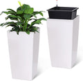 30" White Planter Set