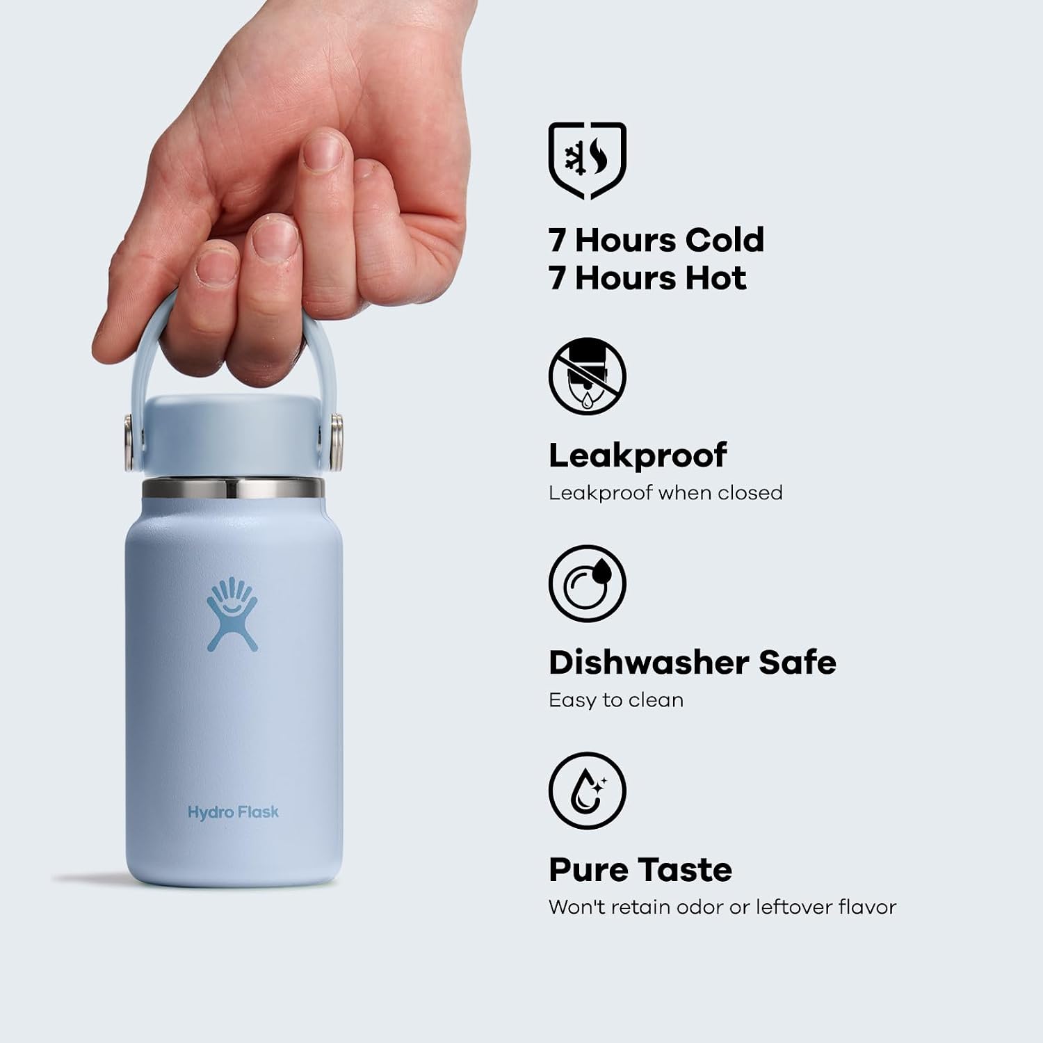 Hydro Flask Micro Bottle – 6.7 oz Insulated Mini Water Bottle