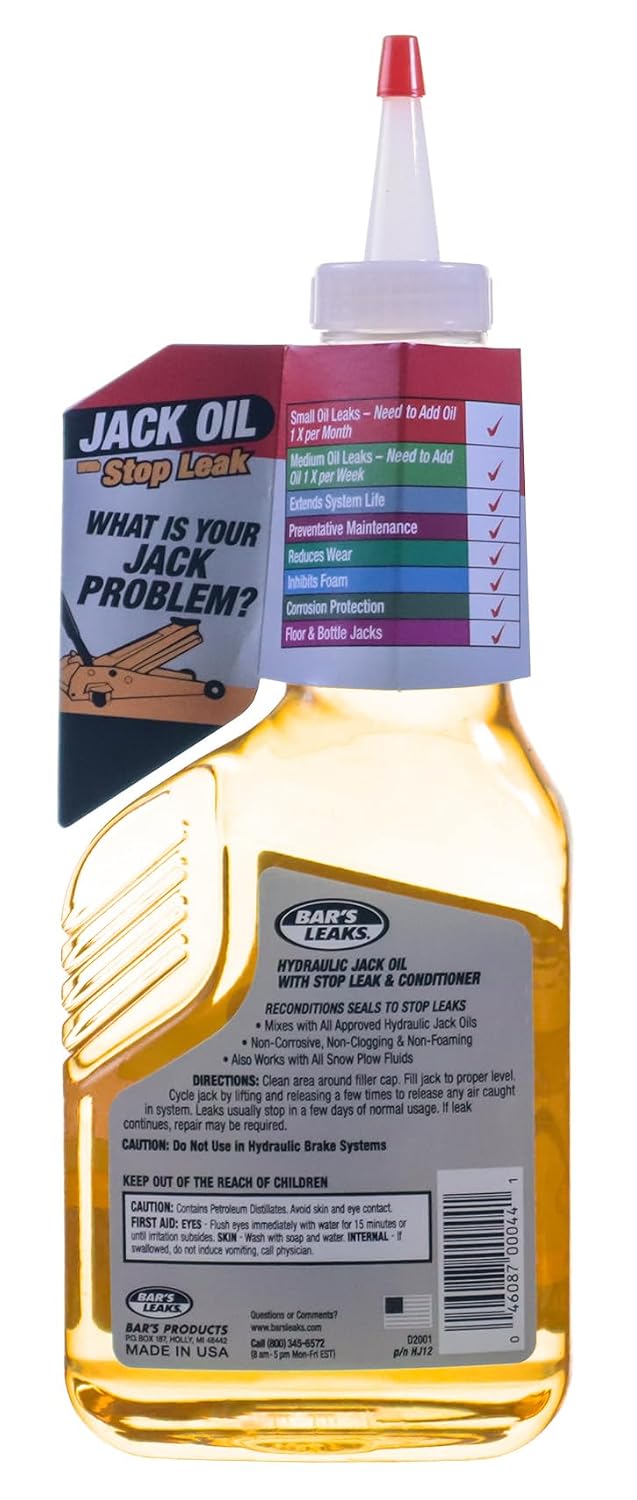 Hydraulic Jack Oil with Stop Leak – 12.5 oz