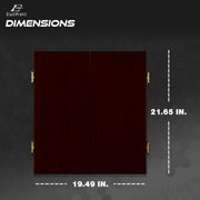 Official Size Dartboard Cabinet Set with Steel Tip Darts
