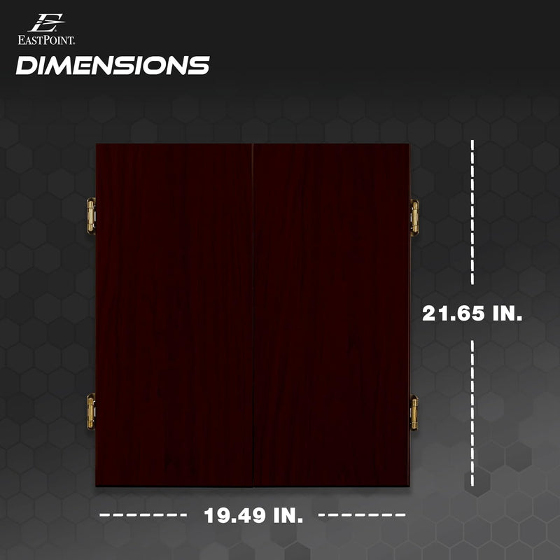 Official Size Dartboard Cabinet Set with Steel Tip Darts