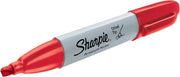 Sharpie Permanent Markers, Chisel Tip, Red, 12 Count