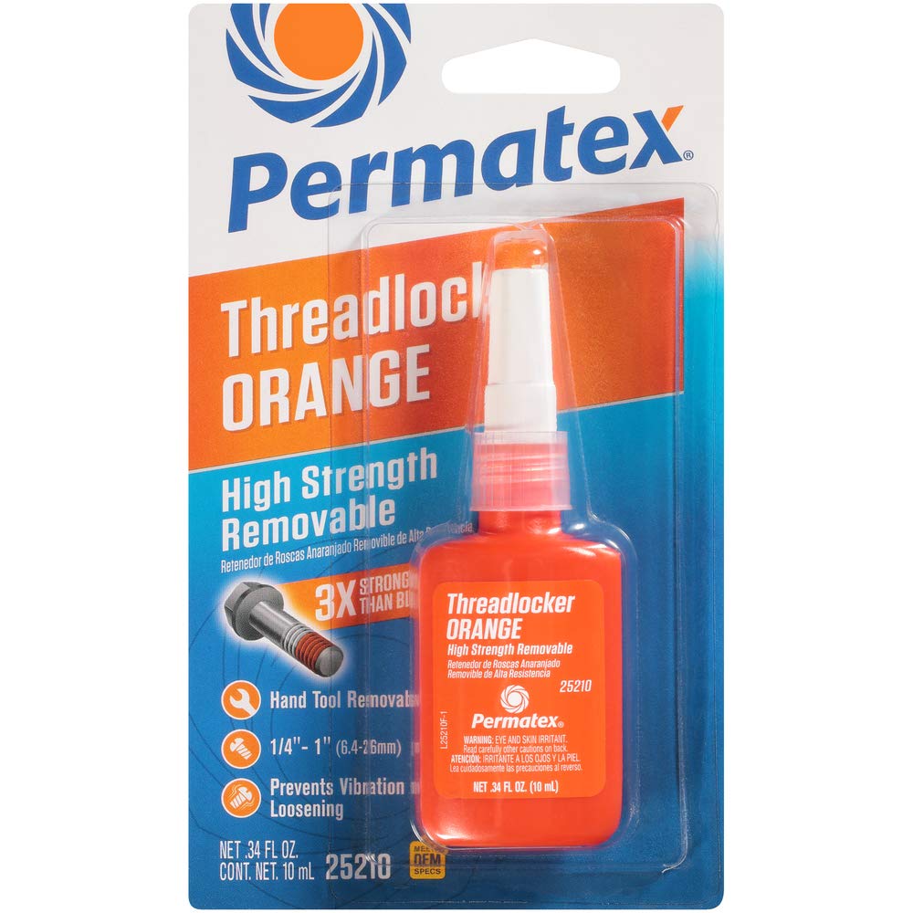 High-Strength Removable Threadlocker – Orange, 10 ml