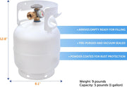 5 lb Steel Propane Tank with Built-In Gauge