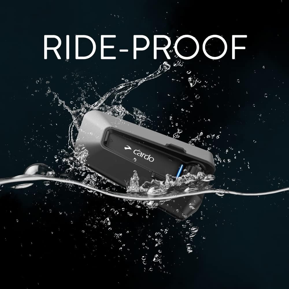 Cardo PACKTALK Edge Motorcycle Bluetooth Communication Headset – Single Pack