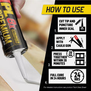 PL Premium Fast Grab Construction Adhesive, Gray