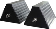 MaxxHaul Rubber Wheel Chocks – Heavy-Duty 2-Pack, 10" x 8" x 6"